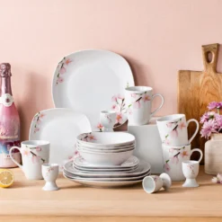 VEWEET Porzellan Kombiservice 'Annie', 40 Teilig Geschirrservice Für 8 Personen, Frühstückservice Mit Je 8 Eierbecher, Kaffeebecher 350 Ml, Müslischalen, Dessertteller Und Flachteller 17 VEWEET Porzellan Kombiservice 'Annie', 40 Teilig Geschirrservice Für 8 Personen, Frühstückservice Mit Je 8 Eierbecher, Kaffeebecher 350 Ml, Müslischalen, Dessertteller Und Flachteller -Küchenutensilien 026236d6302e1788c9321b9f26fc347c