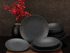 CreaTable 23211 Tafelservice Elements Collection Vesuvio Black Für 4 Personen, Steinzeug, Schwarz/grau (1 Set, 12-teilig) 37 CreaTable 23211 Tafelservice Elements Collection Vesuvio Black Für 4 Personen, Steinzeug, Schwarz/grau (1 Set, 12-teilig) -Küchenutensilien 0511c98e77bb564c456814dbfb27579a