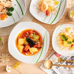 VEWEET Porzellan Tafelservice 'Aviva' 100-teilig Set, Kombiservice Mit Dessertteller, Speiseteller, Suppenteller, Müslischalen, Kaffeebecher, Kaffeetassen Set, Eierbecher, Milch- Und Zuckerset 12 VEWEET Porzellan Tafelservice 'Aviva' 100-teilig Set, Kombiservice Mit Dessertteller, Speiseteller, Suppenteller, Müslischalen, Kaffeebecher, Kaffeetassen Set, Eierbecher, Milch- Und Zuckerset -Küchenutensilien 0800e13214798d873a478ea309e3ec86