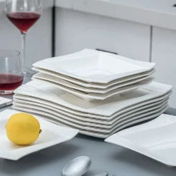 MALACASA, Serie Amparo, Cremeweiß Porzellan Tafelservice 12 Tlg. Set Speiseteller Und Suppenteller Geschirrset Für 6 Personen 15 MALACASA, Serie Amparo, Cremeweiß Porzellan Tafelservice 12 Tlg. Set Speiseteller Und Suppenteller Geschirrset Für 6 Personen -Küchenutensilien 0a806c8cd859bd61fa6ff2b141987c95 1