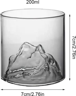 4 Stk/Set 200ml Mountain Whiskygläser Whiskey Glasses Set,für Scotch Und Whisky Liebhaber,Geschenk Für Männer, Vatertagsgeschenk -Küchenutensilien 15d7fa28d4daffebf6e965100b76f7a3