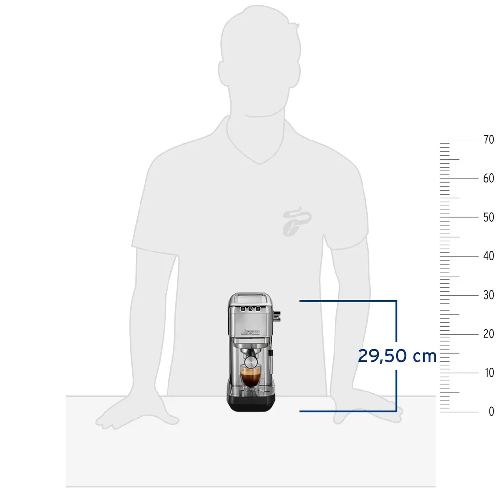 Tchibo Siebträger Espressomaschine „Lapressa“, Mit Doppelauslauf Und Milchaufschäumdüse (15 Bar, 980ml Wassertank), Inkl. Zwei Doppelwandigen Sieben, Für Espresso Und Milchschaum, Edelstahl 6 Tchibo Siebträger Espressomaschine „Lapressa“, Mit Doppelauslauf Und Milchaufschäumdüse (15 Bar, 980ml Wassertank), Inkl. Zwei Doppelwandigen Sieben, Für Espresso Und Milchschaum, Edelstahl – Bild 4