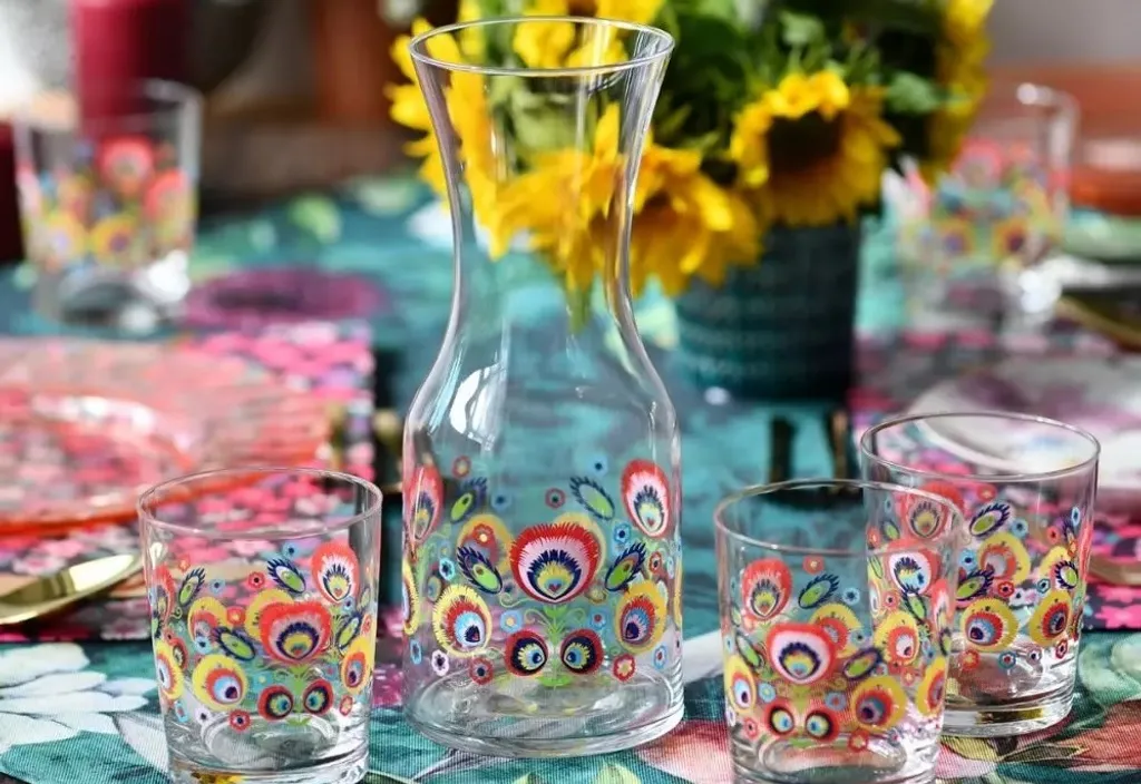 KROSNO Folk Bunt Wassergläser, 6er-Set, 250 Ml 10 KROSNO Folk Bunt Wassergläser, 6er-Set, 250 Ml – Bild 8