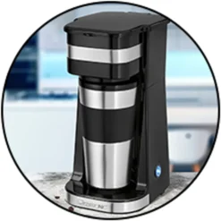Clatronic KA 3733 Kaffeemaschine Für Coffee To Go, Inkl. 0,4 Liter Kaffeebecher Aus Edelstahl, Ideal Für Auto, Büro Und Unterwegs, Schwarz -Küchenutensilien 2b6170a2ebc9738d2b2db0c4c5647159