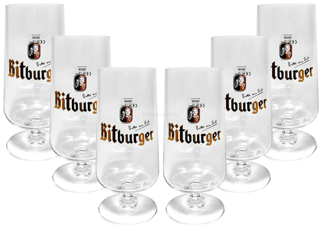 Bitburger Kelch Tulpen Glas Gläser-Set - 6x Biertulpen 0,3l Geeicht 3 Bitburger Kelch Tulpen Glas Gläser-Set - 6x Biertulpen 0,3l Geeicht