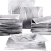 MALACASA, Serie Flora, Marmor Porzellan Tafelservice 24 Teiligen Set Kombiservice Geschirrset Mit 12 Speiseteller Und 12 Suppenteller Für 12 Personen -Küchenutensilien 37dbc0349ceb7b0349efc96fb2049622