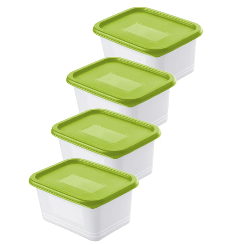 ROTHO Set Gefrierdosen 4 X 0.75 L DOMINO, Farbe:Limettengrün 4 ROTHO Set Gefrierdosen 4 X 0.75 L DOMINO, Farbe:Limettengrün – Bild 2