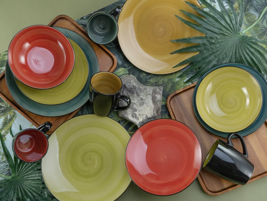 CreaTable 20210 Kombiservice Samoa Für 4 Personen, Steinzeug, Mehrfarbig (1 Set, 16-teilig) 6 CreaTable 20210 Kombiservice Samoa Für 4 Personen, Steinzeug, Mehrfarbig (1 Set, 16-teilig) – Bild 4