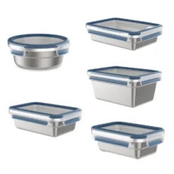 Emsa Frischhaltedose CLIP & CLOSE STEEL 1,2 Liter Blau -Küchenutensilien 4466cf59fa6132b085d015b3faed62bd