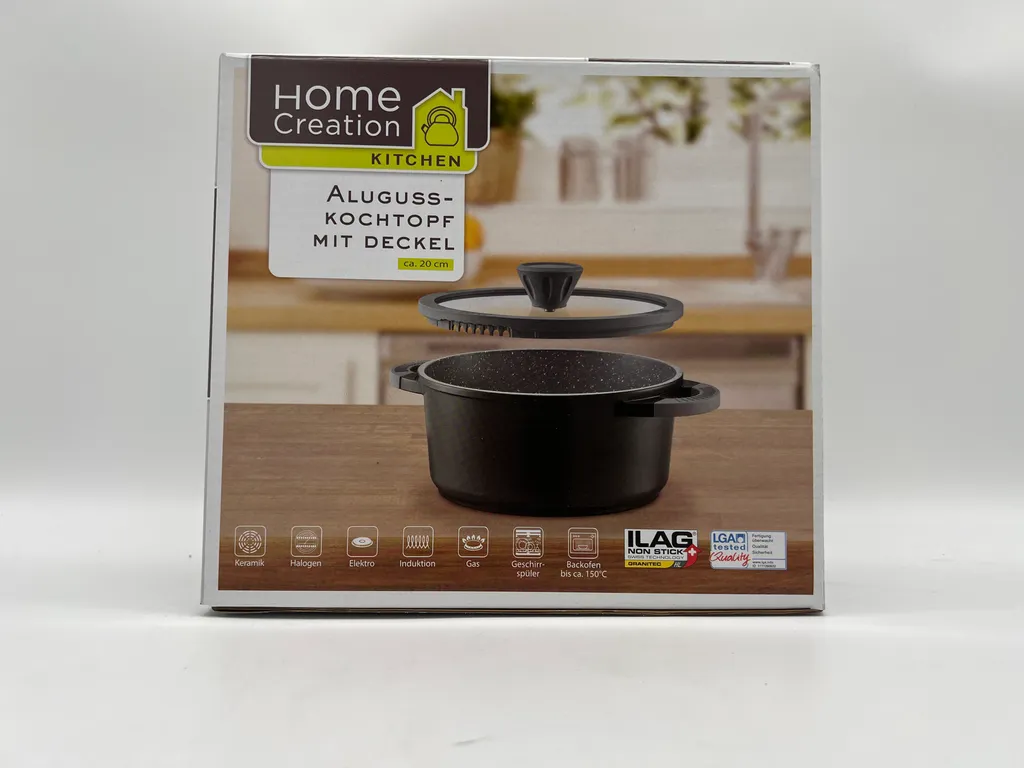 Home Creation Aluguss Topf Kochtopf Deckel Induktion 20 Cm 2,5 Liter 3 Home Creation Aluguss Topf Kochtopf Deckel Induktion 20 Cm 2,5 Liter