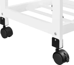 Servierwagen 76 X 37 X 37 Cm Barwagen 3 Ablage 1 Schublade Beistellwagen Allzweckwagen Rollwagen MDF Holzfarben-Weiß [en.casa] -Küchenutensilien 526b79d9b67a2fb18fb4d29326150821