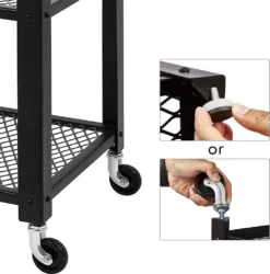 Meerveil Retro Servierwagen, 3 Ebenen Küchenwagen, Rollwagen Auf 4 Rollen, Küchenregal Aus Holz Und Metall, Für Küche Und Wohnzimmer, Vintagebraun-schwarz 15 Meerveil Retro Servierwagen, 3 Ebenen Küchenwagen, Rollwagen Auf 4 Rollen, Küchenregal Aus Holz Und Metall, Für Küche Und Wohnzimmer, Vintagebraun-schwarz -Küchenutensilien 57ba7d8afe10cb6d77e5fd3b99b3ff5d