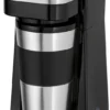 Clatronic KA 3733 Kaffeemaschine Für Coffee To Go, Inkl. 0,4 Liter Kaffeebecher Aus Edelstahl, Ideal Für Auto, Büro Und Unterwegs, Schwarz