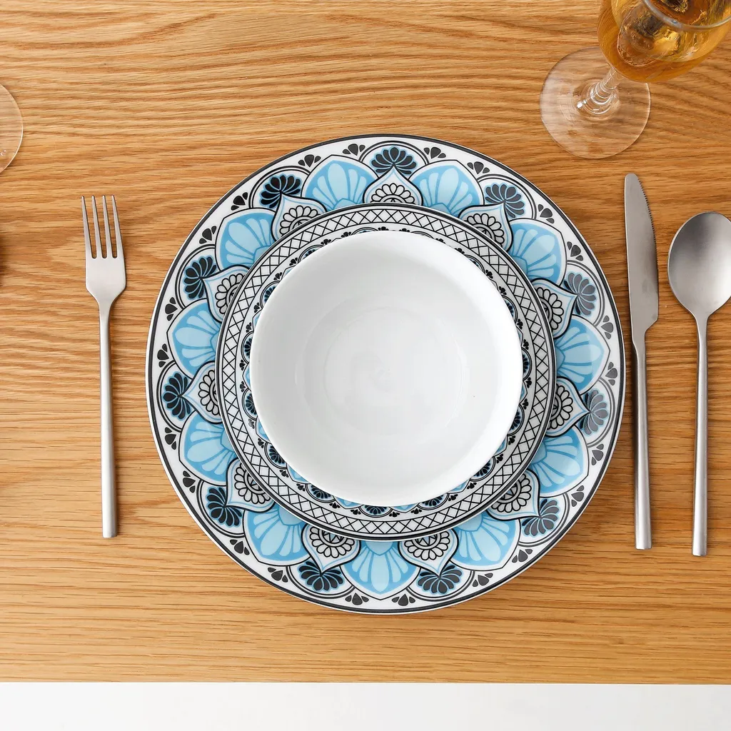 Tafelservice VEWEET, 18 Teiliges Geschirrset Aus Porzellan, AUDRIE Serie, Mit Je 6 Müslischale, Dessertteller Und Flachteller Für 6 Personen 10 Tafelservice VEWEET, 18 Teiliges Geschirrset Aus Porzellan, AUDRIE Serie, Mit Je 6 Müslischale, Dessertteller Und Flachteller Für 6 Personen – Bild 8