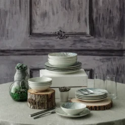 Hermia Concept, Erika,(24 Stücke), Abendessen , Mehrfarbig, 100% Porzellan -Küchenutensilien 72dfe1300c1422eb98c1f25bef9bed5c