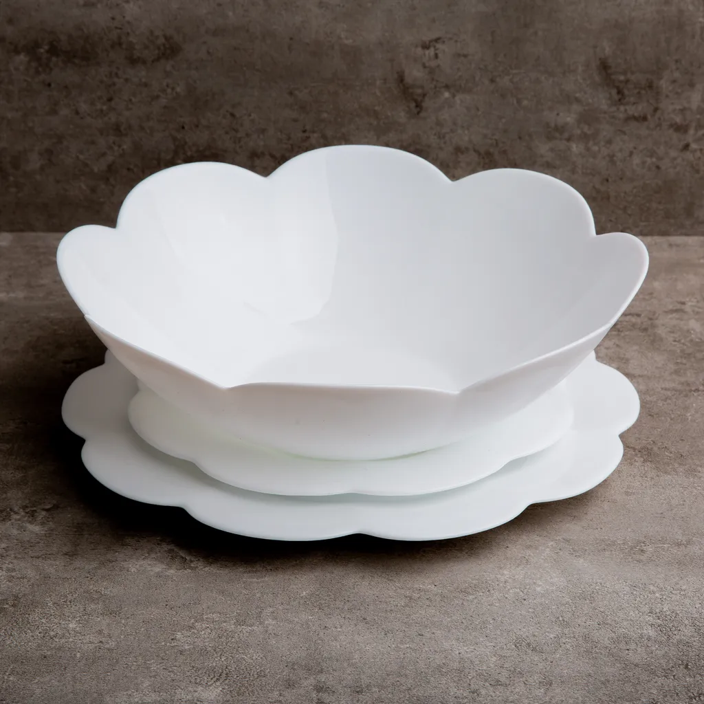 Tafelservice Flore 19 Tlg. Weiß LUMINARC 5 Tafelservice Flore 19 Tlg. Weiß LUMINARC – Bild 3