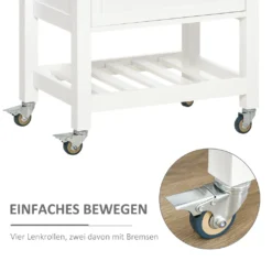 HOMCOM Küchenwagen Küchenrollwagen Servierwagen Mit Einer Schublade Geschlossenen Schrank Regalboden Und Handtuchhalter 4 Lenkrollen MDF Gummiholz Weiß+Eiche 63,5 X 40 X 90 Cm 14 HOMCOM Küchenwagen Küchenrollwagen Servierwagen Mit Einer Schublade Geschlossenen Schrank Regalboden Und Handtuchhalter 4 Lenkrollen MDF Gummiholz Weiß+Eiche 63,5 X 40 X 90 Cm -Küchenutensilien 76a064c0dd75a7a218c714560a643428