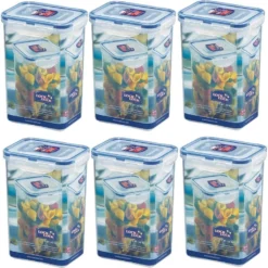Lock & Lock Frischhaltedosen Set 6-teilig HPL809 Je 1,3 Liter