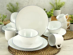 CreaTable 22456 Kombiservice Enjoy Blue Line Für 4 Personen, Porzellan, Weiß (1 Set, 16-teilig) 7 CreaTable 22456 Kombiservice Enjoy Blue Line Für 4 Personen, Porzellan, Weiß (1 Set, 16-teilig) -Küchenutensilien 98a08d4bae9f221e3ee6be0405931294