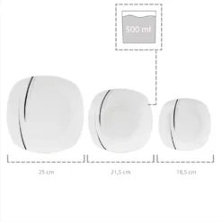 Sänger SÄNGER Porzellan Geschirrset Bilgola Black Lines, Tafelservice 18 Teilig Für 6 Personen 10 Sänger SÄNGER Porzellan Geschirrset Bilgola Black Lines, Tafelservice 18 Teilig Für 6 Personen -Küchenutensilien 98ddd0b6a877d94c989feb6305284aa5
