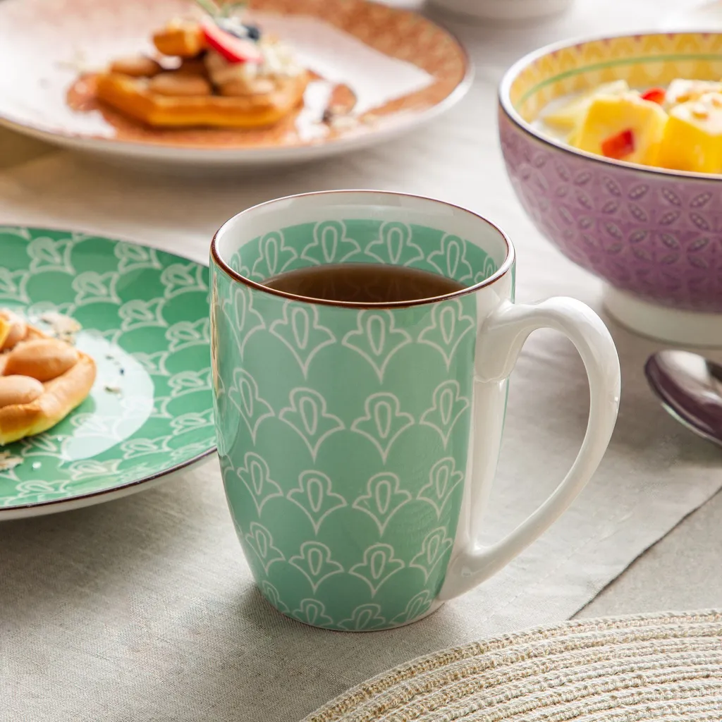 Vancasso Tafelservice Porzellan, Tulip Elegantes Geschirrset, 48 Teilig Kombiservice Mit Speiseteller, Dessertteller, Müslischalen Und Kaffeebecher Für 12 Personen 10 Vancasso Tafelservice Porzellan, Tulip Elegantes Geschirrset, 48 Teilig Kombiservice Mit Speiseteller, Dessertteller, Müslischalen Und Kaffeebecher Für 12 Personen – Bild 8