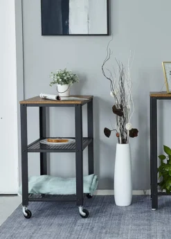 Meerveil Retro Servierwagen, 3 Ebenen Küchenwagen, Rollwagen Auf 4 Rollen, Küchenregal Aus Holz Und Metall, Für Küche Und Wohnzimmer, Vintagebraun-schwarz 18 Meerveil Retro Servierwagen, 3 Ebenen Küchenwagen, Rollwagen Auf 4 Rollen, Küchenregal Aus Holz Und Metall, Für Küche Und Wohnzimmer, Vintagebraun-schwarz -Küchenutensilien 9c4d75a21e761a4674a7f15079a53aff
