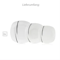 Sänger SÄNGER Porzellan Geschirrset Bilgola Black Lines, Tafelservice 18 Teilig Für 6 Personen 12 Sänger SÄNGER Porzellan Geschirrset Bilgola Black Lines, Tafelservice 18 Teilig Für 6 Personen -Küchenutensilien 9de7f4b4c7e7ca0643a51a4523ce2a5b