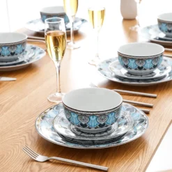 Tafelservice VEWEET, 18 Teiliges Geschirrset Aus Porzellan, AUDRIE Serie, Mit Je 6 Müslischale, Dessertteller Und Flachteller Für 6 Personen 17 Tafelservice VEWEET, 18 Teiliges Geschirrset Aus Porzellan, AUDRIE Serie, Mit Je 6 Müslischale, Dessertteller Und Flachteller Für 6 Personen -Küchenutensilien 9fa6f1d127266dfc1c9b20621d611da1