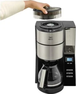 MELITTA 1021-02 Aroma Fresh Kaffeeautomat Mit Timer Und Mahlwerk Schwarz, Farbe:Schwarz -Küchenutensilien a425ddb481bb2851a56c215e7dddb640