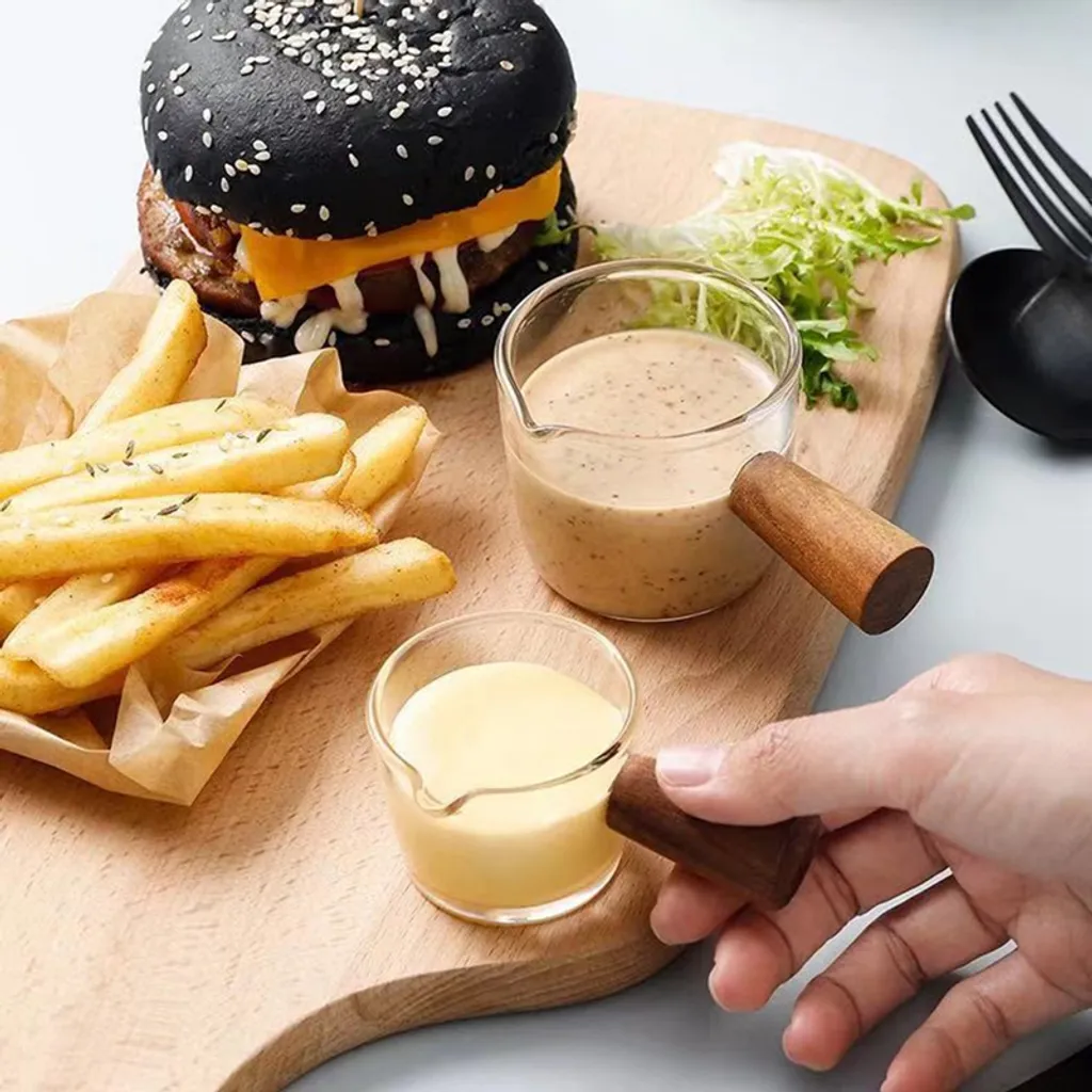 90ml Mini-Milchtopf Aus Glas, Saucenpfanne Mit Einzelnen Ausläufen, Milchbecher Für Westliches Restaurant Mini-Milchkännchen 7 90ml Mini-Milchtopf Aus Glas, Saucenpfanne Mit Einzelnen Ausläufen, Milchbecher Für Westliches Restaurant Mini-Milchkännchen – Bild 5