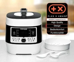 Elektrischer Dampfdruck- & Multikocher MD 1000 MeinHans, 14 Automatik-Kochprogramme, Temperaturbereich Von 40 °C-170 °C, Dampfdruck-Kochen, Backen, Braten, Slow-Cooking, Sous Vide Und Mehr 9 Elektrischer Dampfdruck- & Multikocher MD 1000 MeinHans, 14 Automatik-Kochprogramme, Temperaturbereich Von 40 °C-170 °C, Dampfdruck-Kochen, Backen, Braten, Slow-Cooking, Sous Vide Und Mehr -Küchenutensilien b329adafd324fbd1423f55d85c894337