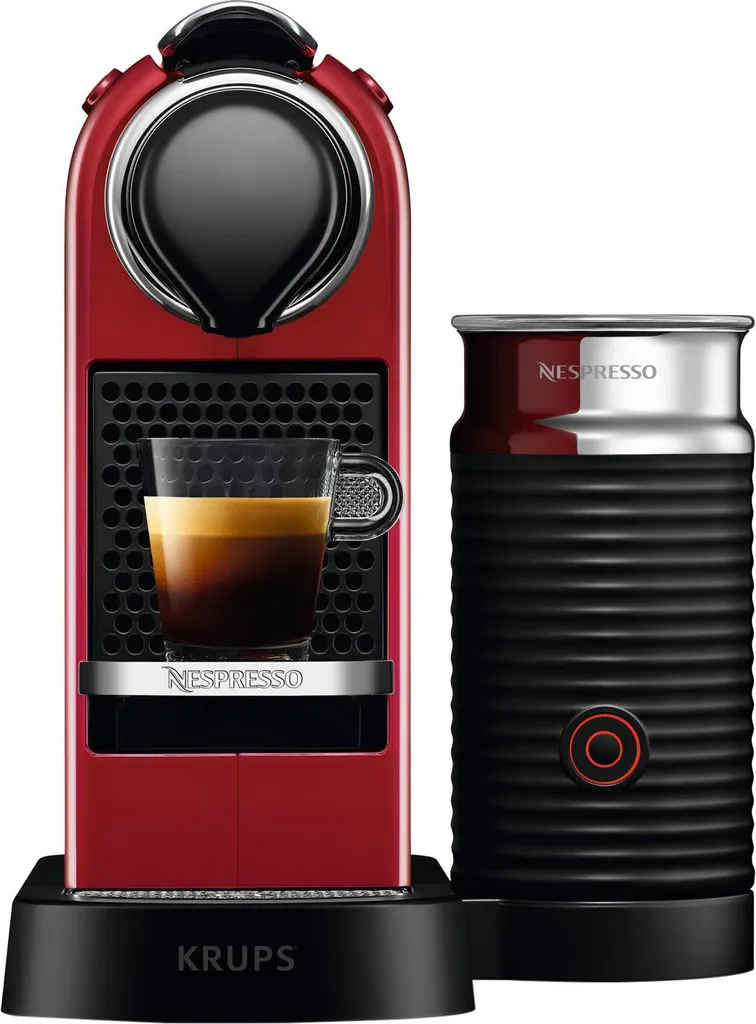 Krups XN7615.19 Nespresso Citiz & Milk Kaffeekapselmaschine (1260 Watt, Wassertankkapazität: 1l, Pumpendruck: 19 Bar) Rot 6 Krups XN7615.19 Nespresso Citiz & Milk Kaffeekapselmaschine (1260 Watt, Wassertankkapazität: 1l, Pumpendruck: 19 Bar) Rot – Bild 4