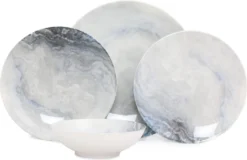 Hermia Concept, Erika,(24 Stücke), Abendessen , Mehrfarbig, 100% Porzellan -Küchenutensilien b5cb6645cb4bfd2946828a79440fa815