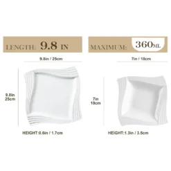 MALACASA, Serie Amparo, Cremeweiß Porzellan Tafelservice 12 Tlg. Set Speiseteller Und Suppenteller Geschirrset Für 6 Personen 10 MALACASA, Serie Amparo, Cremeweiß Porzellan Tafelservice 12 Tlg. Set Speiseteller Und Suppenteller Geschirrset Für 6 Personen -Küchenutensilien b99b66ad29157862da80164b036799d1 1