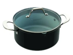 LAGUIOLE Kochtopf 20 Cm Glasdeckel Ausgießer 3,1 Liter Antihaftbeschichtung Induktion Schwarz*00764