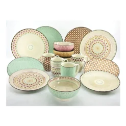 CreaTable 20310 Kombiservice Mandala Für 4 Personen, Steinzeug, Mehrfarbig (1 Set, 16-teilig) -Küchenutensilien c5fcb23f7f3235aec257abcd9ebae2d1