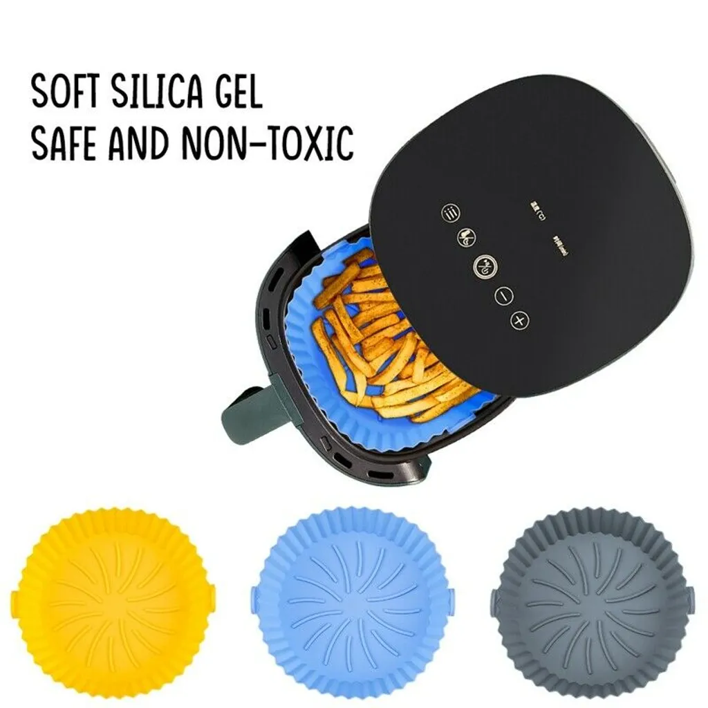 3x Air Fryer Silikontopf Wiederverwendbarer Ofen Multif Cooking Baking Tray Liner Für Ofen, Mikrowelle, Kuchenbackform, Dampfgarer 6 3x Air Fryer Silikontopf Wiederverwendbarer Ofen Multif Cooking Baking Tray Liner Für Ofen, Mikrowelle, Kuchenbackform, Dampfgarer – Bild 4