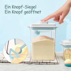 1.7L Luftdichte Milchpulver-Spender, Tragbarer Milchpulver-Kasten,Milchpulver Behälter Mit Löffel -Küchenutensilien d42058dabf2aa6df802c932c9199aa67