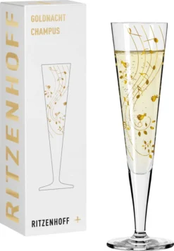 Goldnacht Champagnerglas #2 Von Sibylle Mayer -Küchenutensilien d5657d65bdbd6adb882bd2f35df6a73d