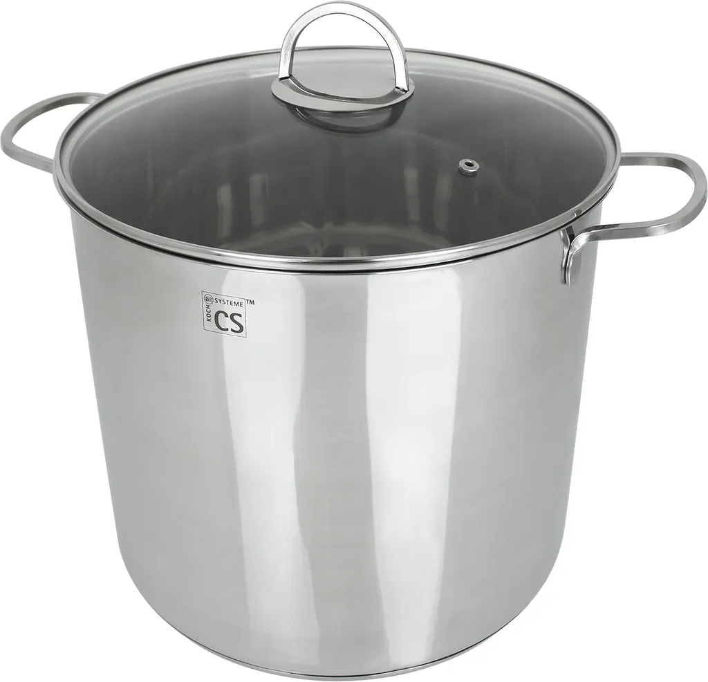 Kochtopf Mit Glasdeckel Trier 22 Liter Suppentopf Universaltopf Topf Induktion 4 Kochtopf Mit Glasdeckel Trier 22 Liter Suppentopf Universaltopf Topf Induktion – Bild 2