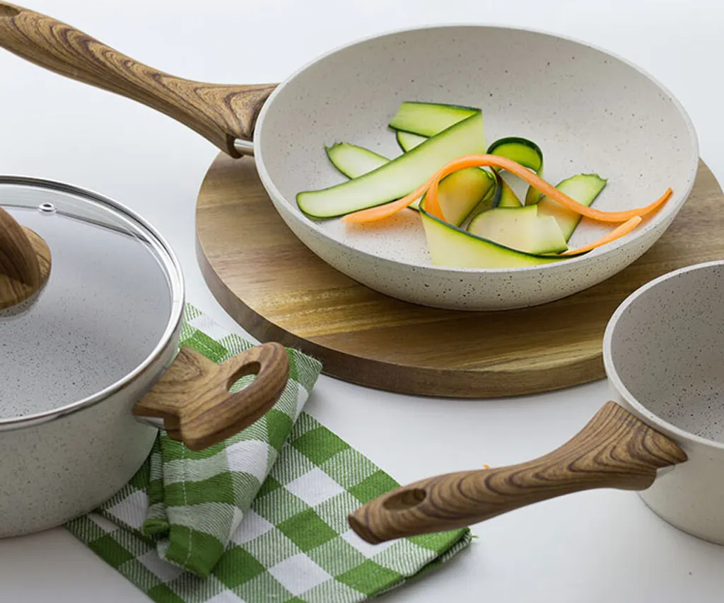 Ambition Nature Topf Mit Deckel 16cm 1200 Ml Aluminium Mehrschichtboden Braun Ecru Pfluon Cookmark (PTFE) Induktionsgeeignet 8 Ambition Nature Topf Mit Deckel 16cm 1200 Ml Aluminium Mehrschichtboden Braun Ecru Pfluon Cookmark (PTFE) Induktionsgeeignet – Bild 6