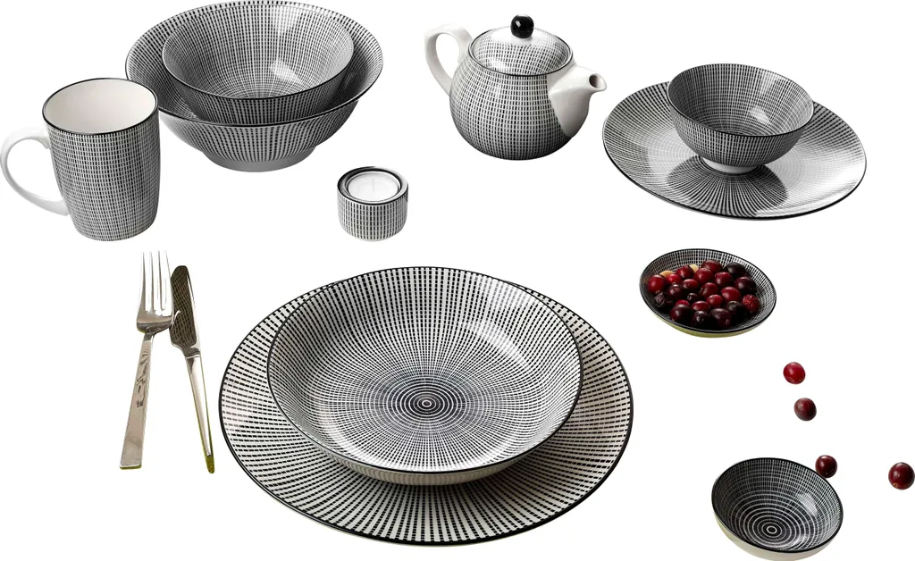 Kaffee- Und Tafelservice 34 Tlg. Takeo Stripes 3 Kaffee- Und Tafelservice 34 Tlg. Takeo Stripes