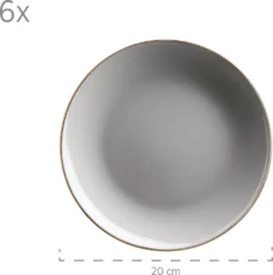 Mäser 931628 Kombiservice Metallic RIM Für 6 Personen, Steinzeug, Grau (1 Set, 24-teilig) 22 Mäser 931628 Kombiservice Metallic RIM Für 6 Personen, Steinzeug, Grau (1 Set, 24-teilig) -Küchenutensilien e856c1f8ac2964fb4da306216e02f425