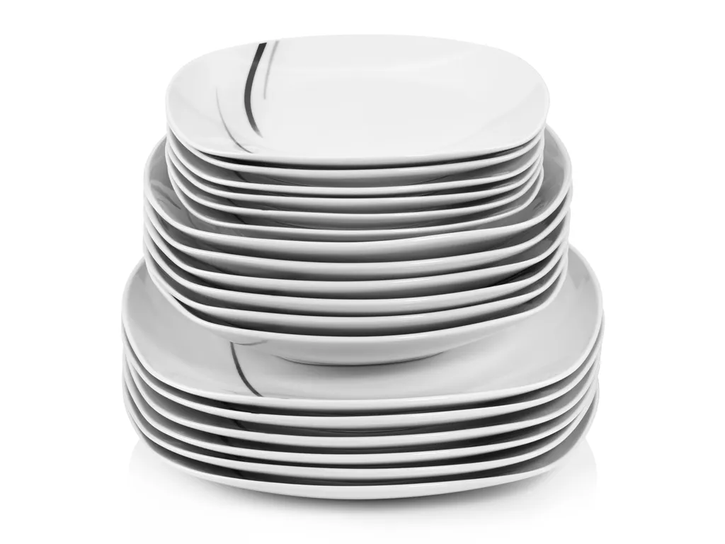 Sänger SÄNGER Porzellan Geschirrset Bilgola Black Lines, Tafelservice 18 Teilig Für 6 Personen 8 Sänger SÄNGER Porzellan Geschirrset Bilgola Black Lines, Tafelservice 18 Teilig Für 6 Personen – Bild 6