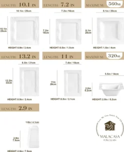 MALACASA, Serie Mario, Cremeweiß Porzellan Tafelservice 28 Tlg. Set Geschirrset Kombiservice Mit Dessertteller, Speiseteller, Suppenteller, Müslischalen, Servierplatte, Salz- Und Pfefferdosen -Küchenutensilien ee9b49f0083503326aafad55072f3bc4