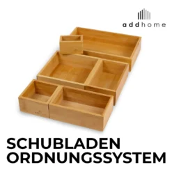 Addhome Schubladen Ordnungssystem Aus Bambus, Bestehend Aus 6 Holzkästen -Küchenutensilien f89f4a20b9d61bbc9e091d5a117267cd