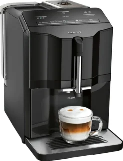 Siemens EQ.300 Kaffeevollautomat, Kompakte Größe, Einfache Bedienung, 1.300 Watt, Schwarz
